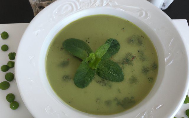 Soupe de pois chiche à la menthe