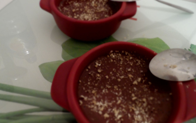 Mousse au choco praliné au grand marnier et sucre pétillant