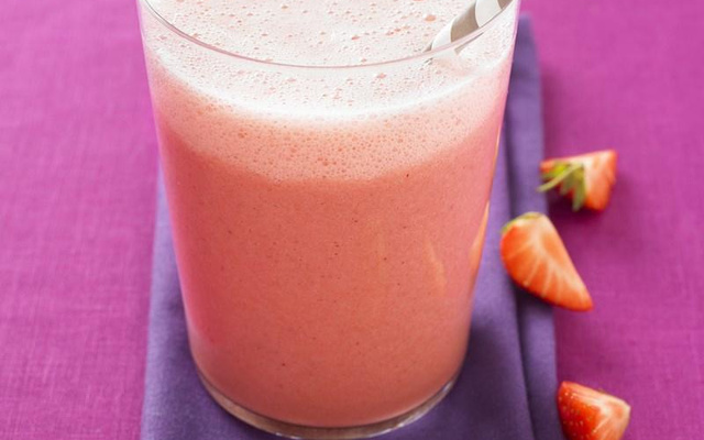 Ice-cream shake à la fraise