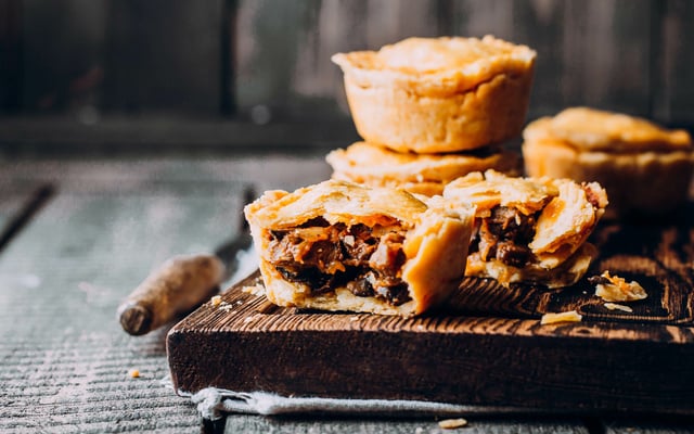 Tourte aux marrons et aux champignons