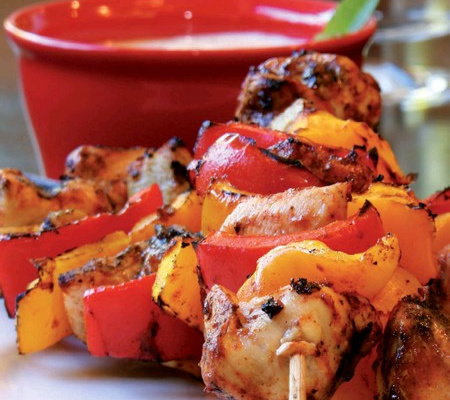 Brochettes de poulet au barbecue