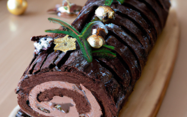Bûche de Noël au chocolat maison