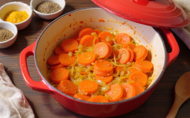 Cocotte de carottes épicées façon Cyril Lignac