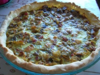 Tarte poireaux bacon