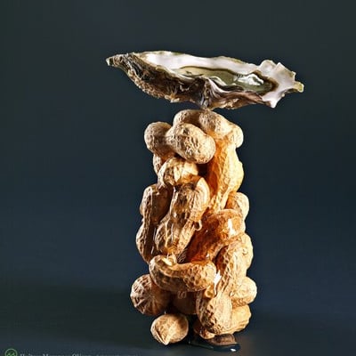 Huîtres, cacahuète, miel et sauce soja