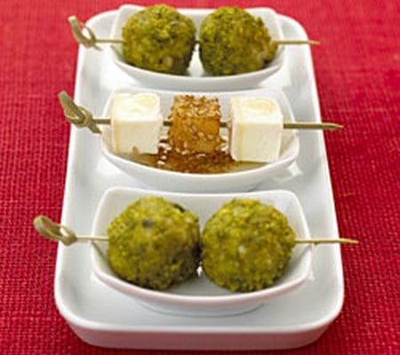 Croquettes de Crottin de Chavignol aux pistaches et aux pignons