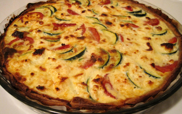 Tarte courgette feta tomates sechées