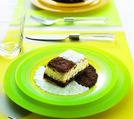 Terrine craquante aux deux chocolats