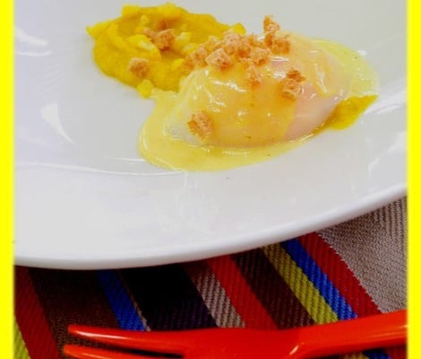 Œuf parfait au chou-fleur, curry et moutarde