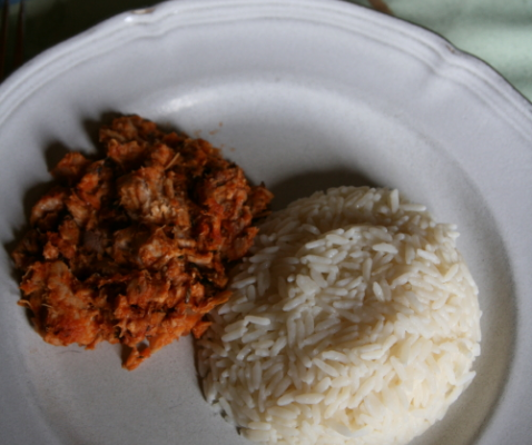 Thon sauce tomate et son riz