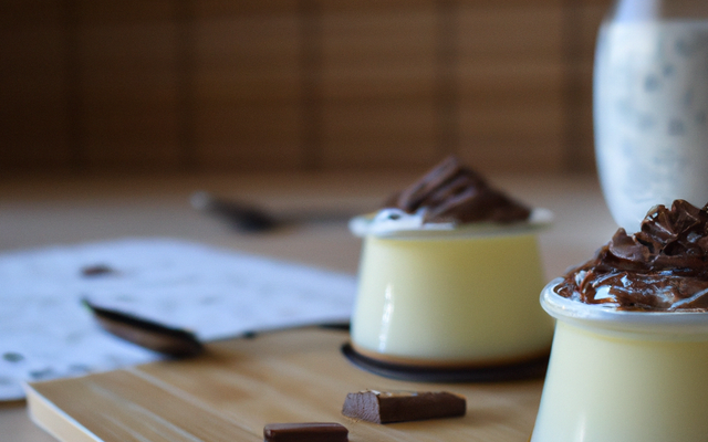 Petits pots de crème au chocolat blanc