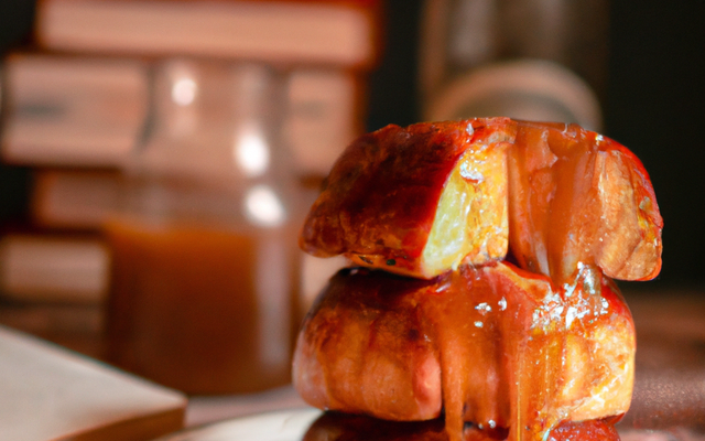 Brioche perdue au caramel salé