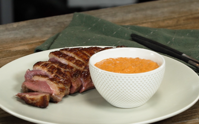 Magret de canard sauce au chorizo