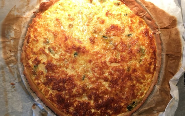 Quiche aux courgettes, chèvre et tomates séchées