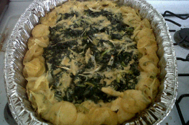 Gratin de pommes de terre et d'épinards