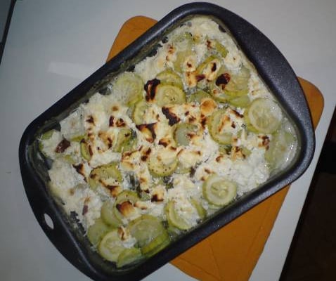 Gratin de courgettes au chèvre