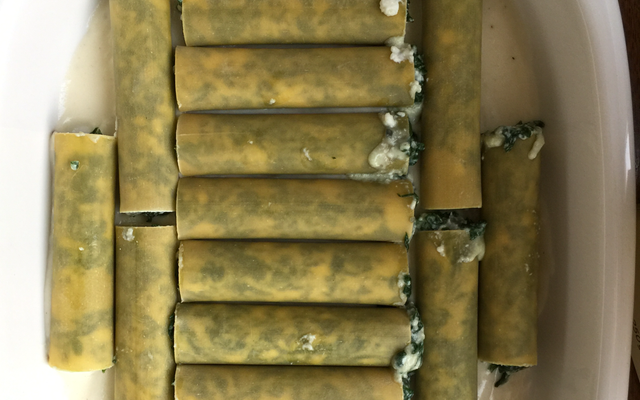 Cannellonis ricotta et épinards