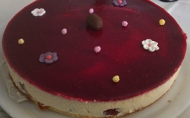 Entremets fraises et framboises