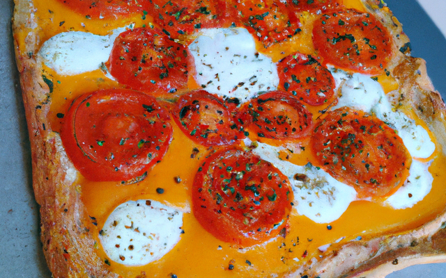 Tarte tomate, moutarde, mozzarella