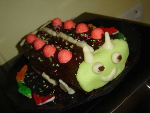 Gâteau chenille au chocolat