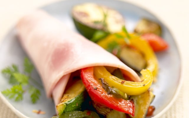 Cornet de Jambon aux légumes grillés
