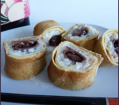 Sushi de crêpes au nutella