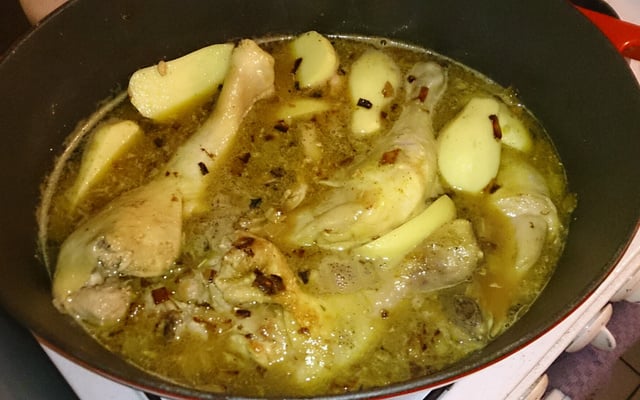 Cuisse de poulet au cidre
