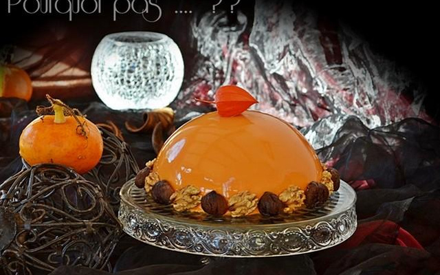 Bombe d'automne - châtaignes/potimarron/pommes/noix