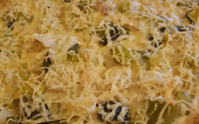 Quiche poireaux thon moutardé