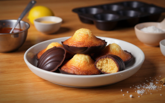 Madeleines coque chocolat