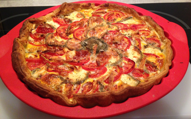 Tarte à la tomate et au chèvre