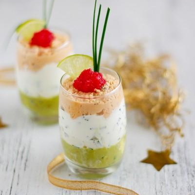 Verrines en trio coloré