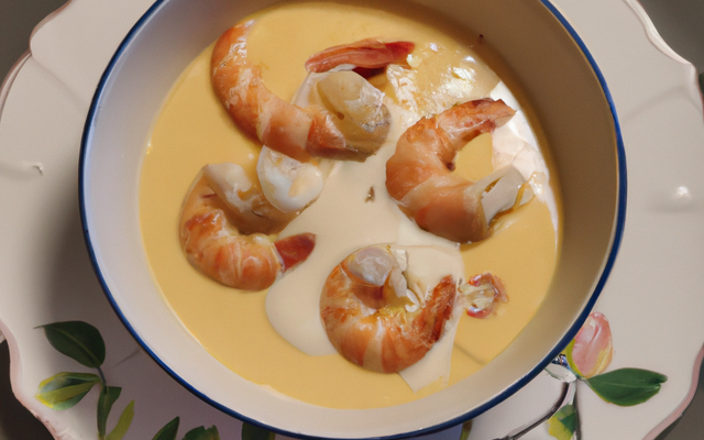 Bisque de langoustine à la citronnelle et crème fraîche