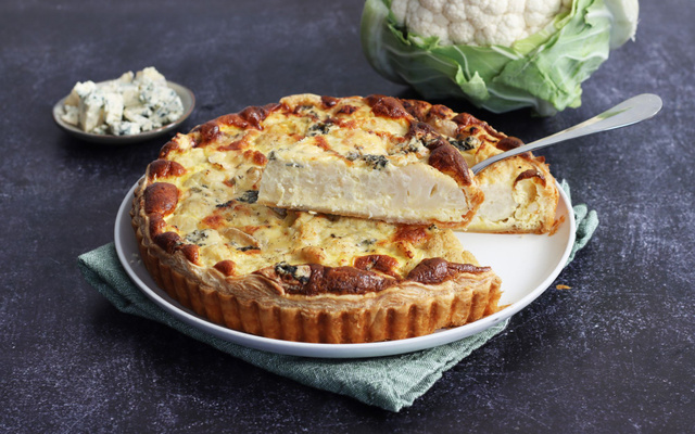 Tarte au chou-fleur et à la fourme d’Ambert