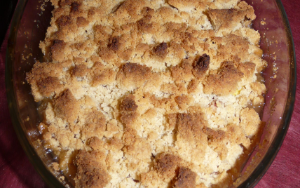 Crumble pêches bananes