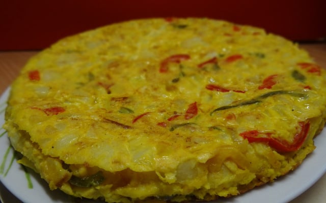 Tortilla espagnole aux pommes de terre et poivrons