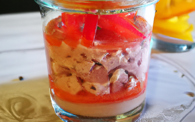Verrine de poivron et thon