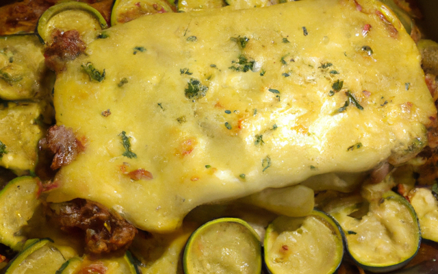 Gratin de courgettes au veau