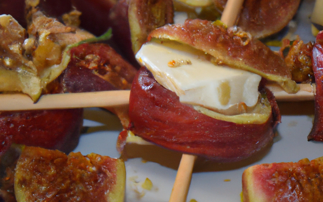 Brochettes de figues et camembert