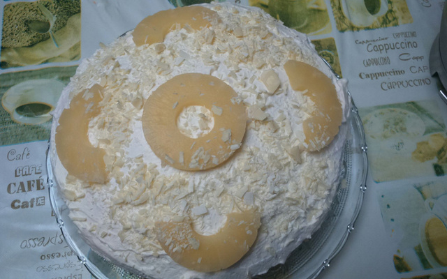 Gâteau aux framboises et chocolat blanc