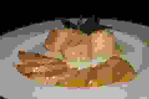 Noix St-Jacques aux pommes caramelisées et au sirop d'erable