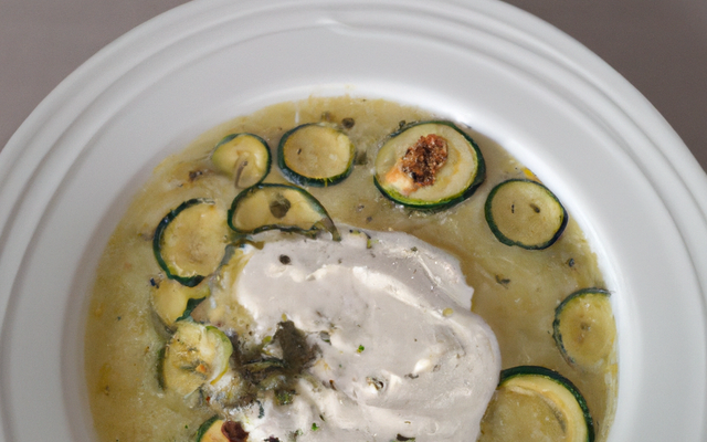 Velouté de courgette à la feta