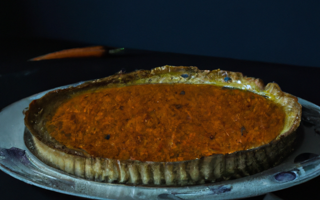 Tarte aux carottes et à la fourme d'Ambert