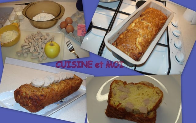 Cake au pommes et boudin blanc