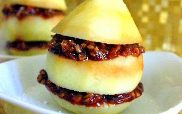 Mille-feuilles de poires choco-noisettes