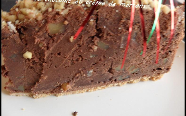 Brownie au chocolat et crème de marron