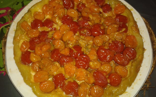 Tatin de tomates cerises chaudes