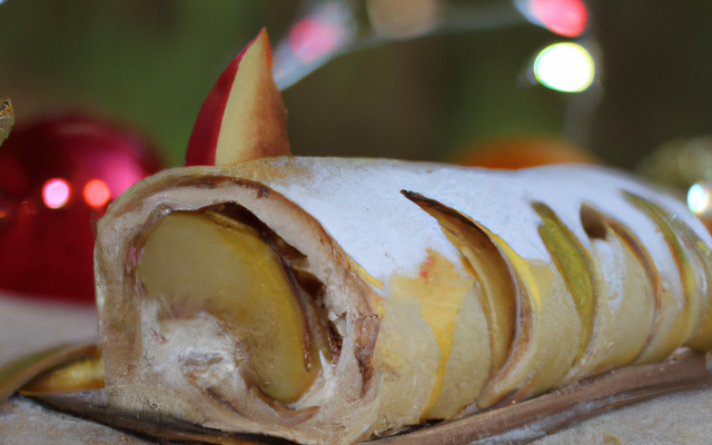 Bûche de Noël légère aux pommes