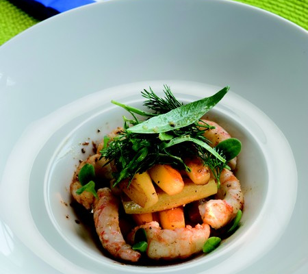 Chérie sautées aux langoustines
