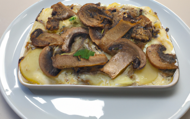 Tartiflette aux champignons parfumés